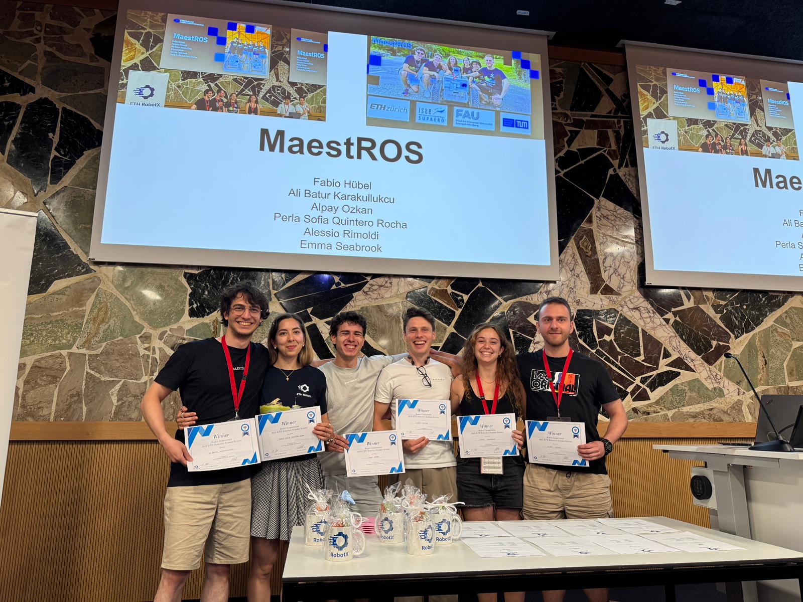 Our winning moment at the ETH RobotX Summer School Challenge 2025.